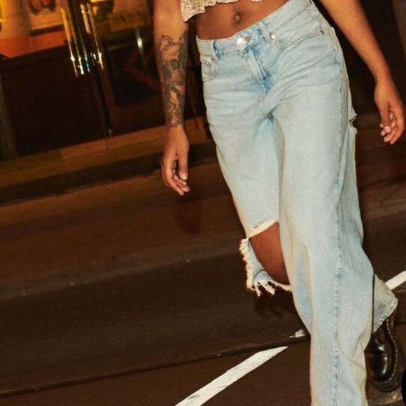 Garage High Rise Baggy Jeans - Iza Blue. - Picture 6 of 6